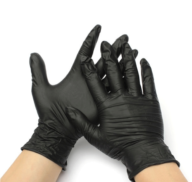 دستکش یکبار مصرف نیتریل مشکی بسته 100 عددی